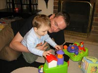 Playing with toys
